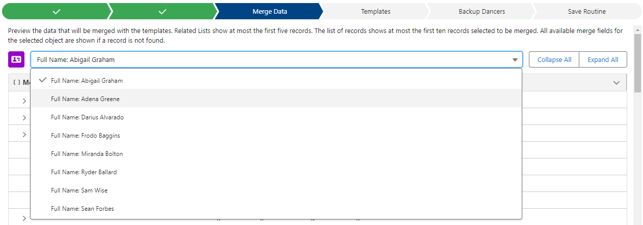 Dropdown display found in Record Where or From Report Routine Setup.